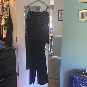 Eliza J Black Sequin Jumpsuit